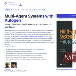 News -  I am writing a book on Multi-Agent Systems with Manning Publications